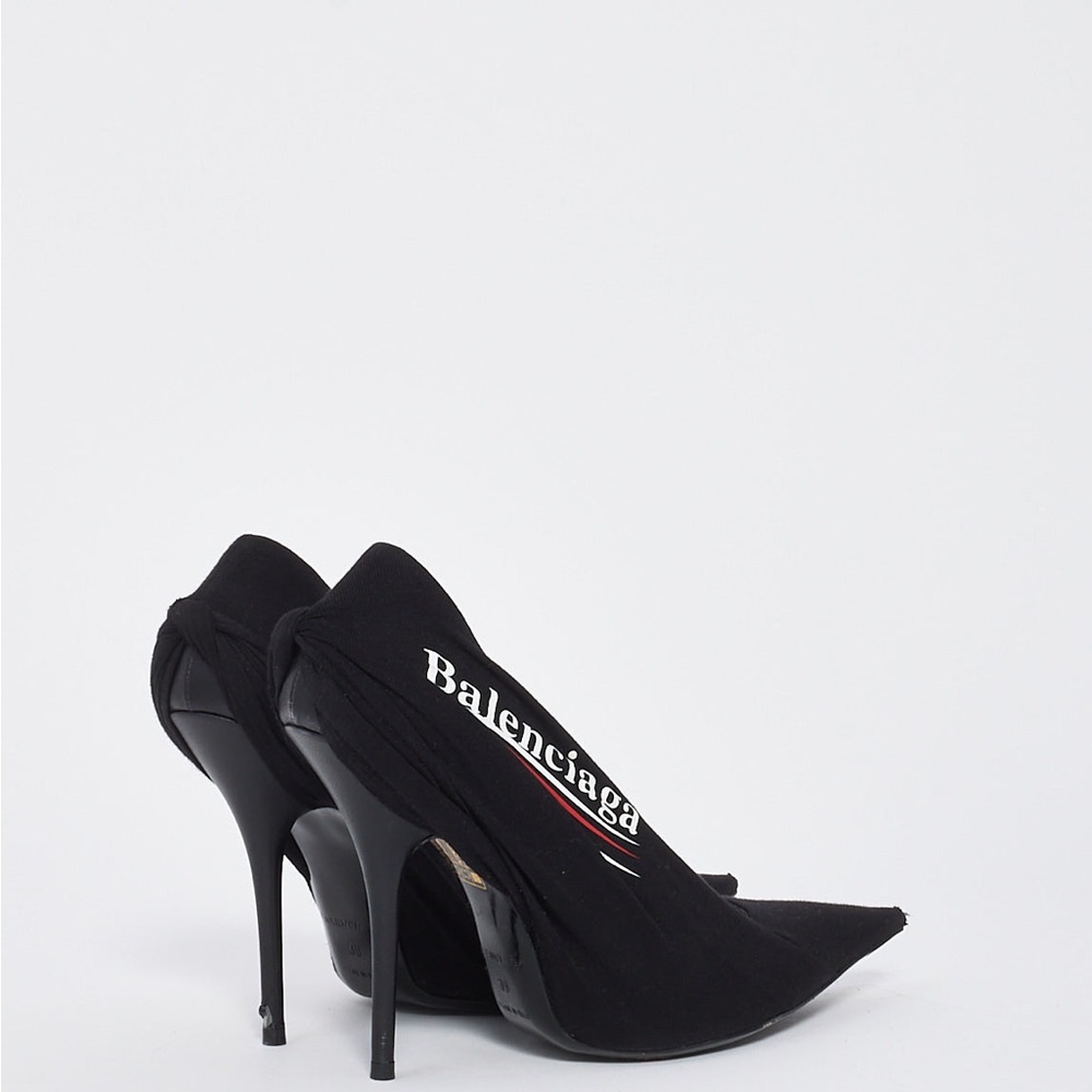 Balenciaga Runway Knife Pumps 2017 Dark Navy Size 39 Stiletto Heels - Picture 8 of 9